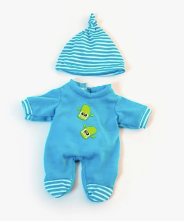 blue pajamas and hat for 8 1/4" Miniland doll