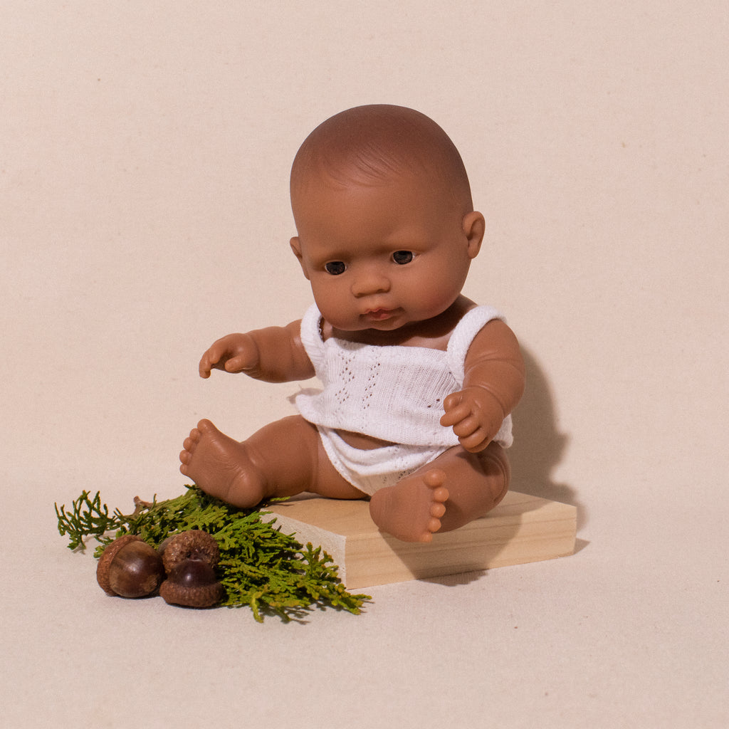 Miniland newborn baby hispanic boy doll