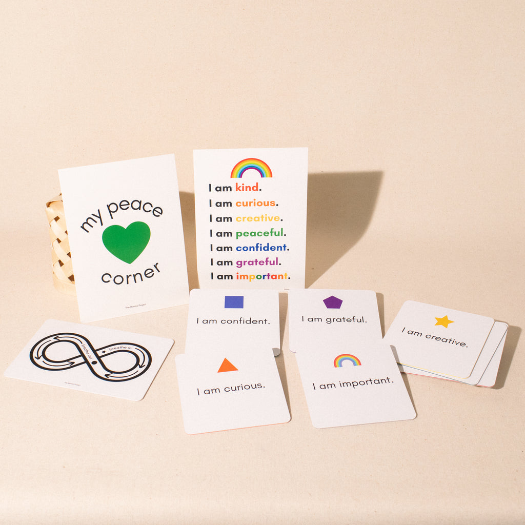 The Mimmo Project peaceful routine kit with affirmation and breathing cards