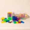 transluscent blocks of assorted colours with carrying case