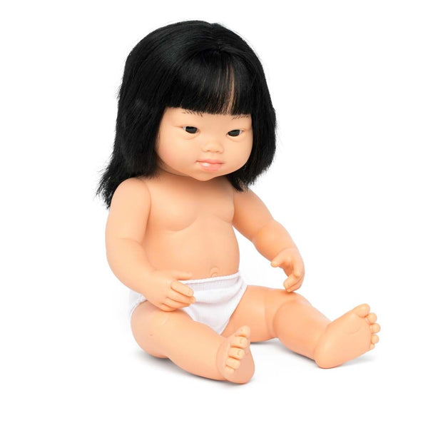 miniland asian baby girl doll with down syndrome